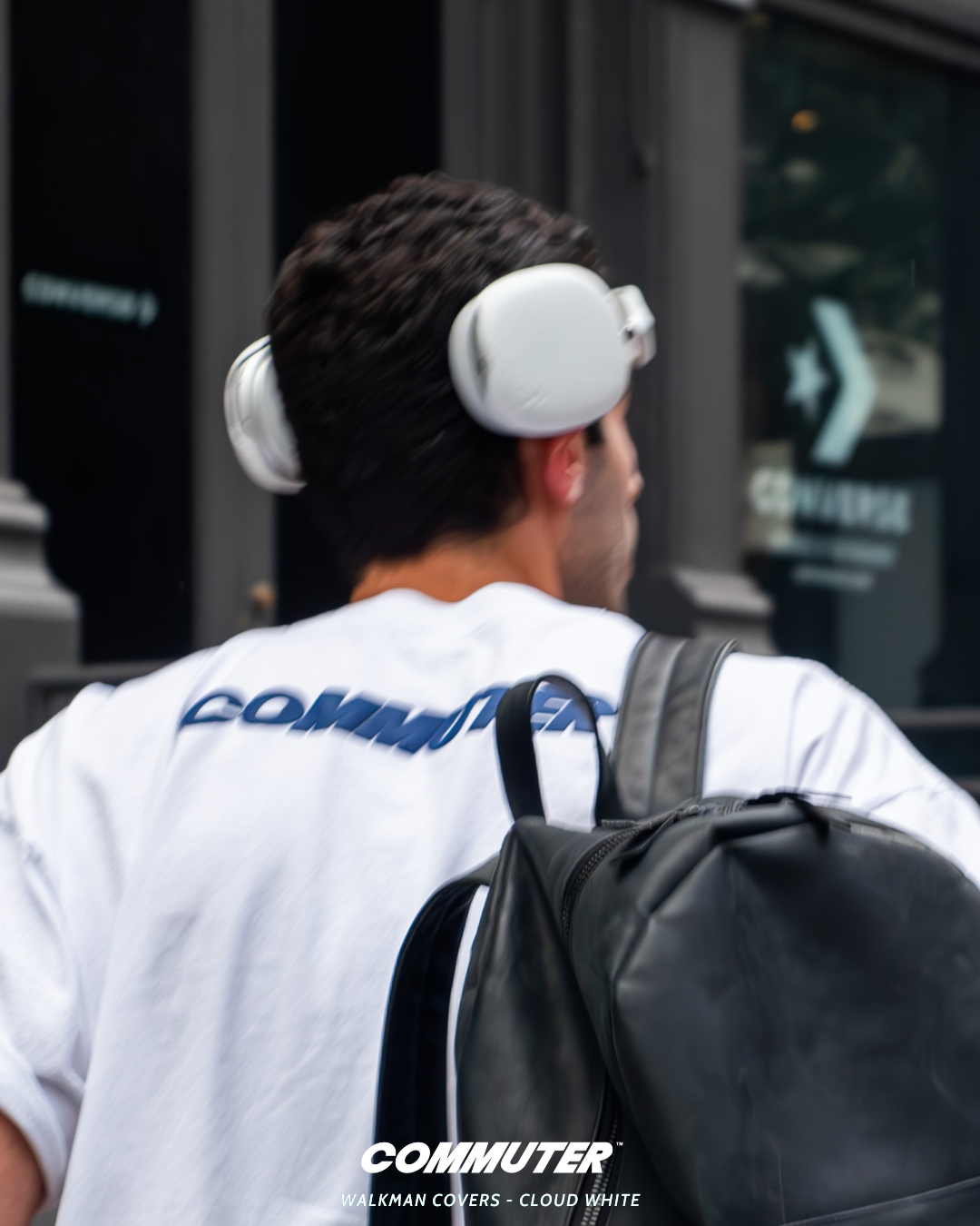 "Walkman" Genuine Leather Airpods Max Cover - Cloud White