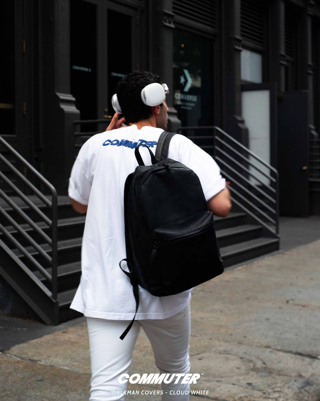 "Walkman" Genuine Leather Airpods Max Cover - Cloud White