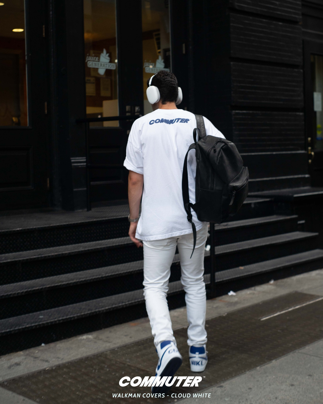 "Walkman" Genuine Leather Airpods Max Cover - Cloud White