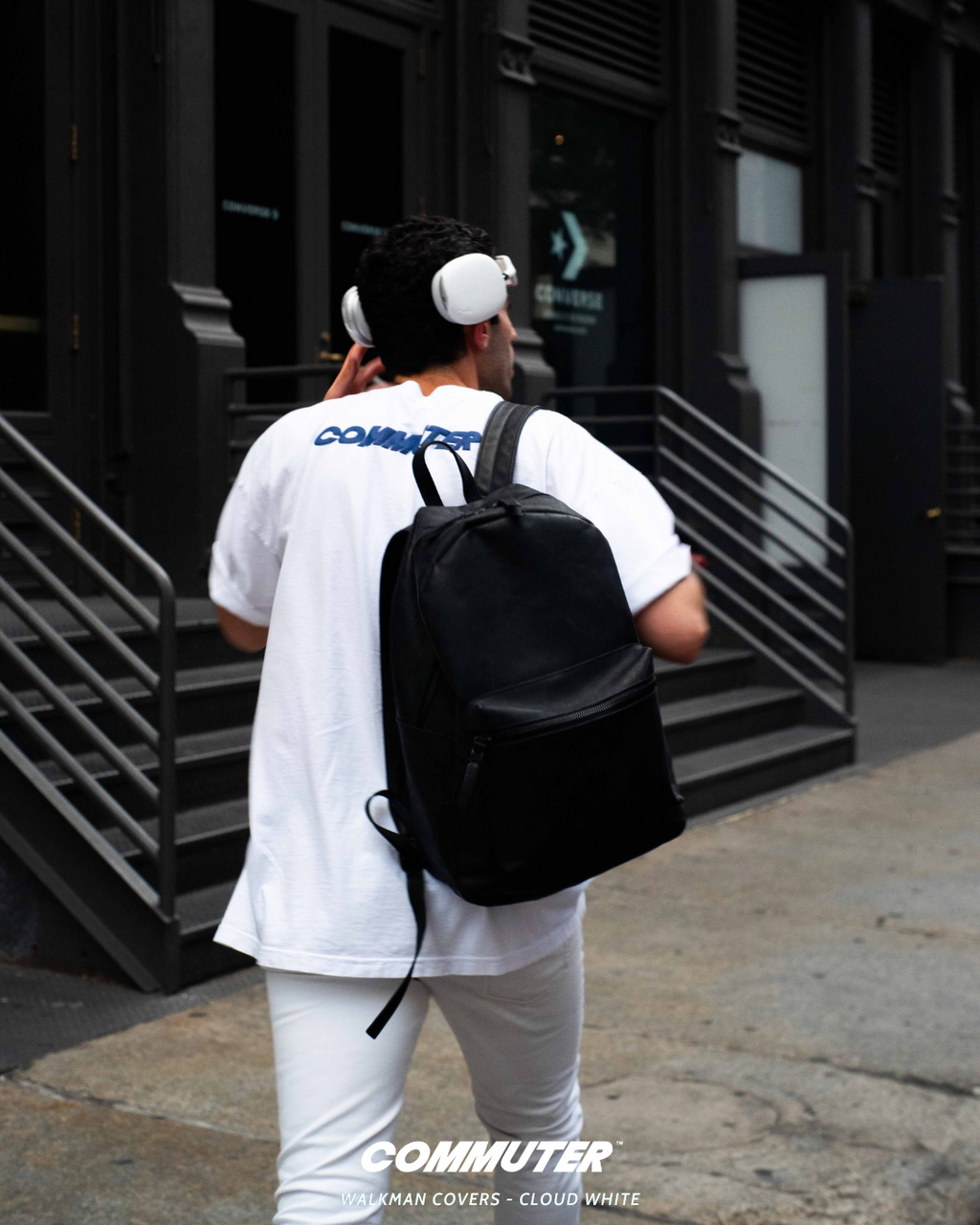 "Walkman" Genuine Leather Airpods Max Cover - Cloud White