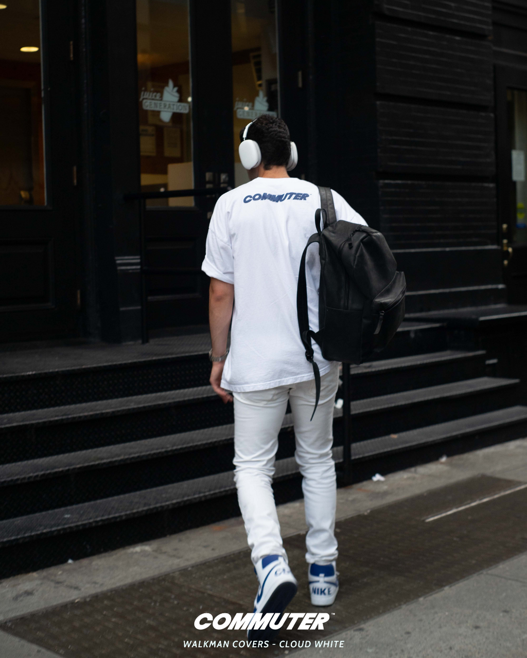 "Walkman" Genuine Leather Airpods Max Cover - Cloud White