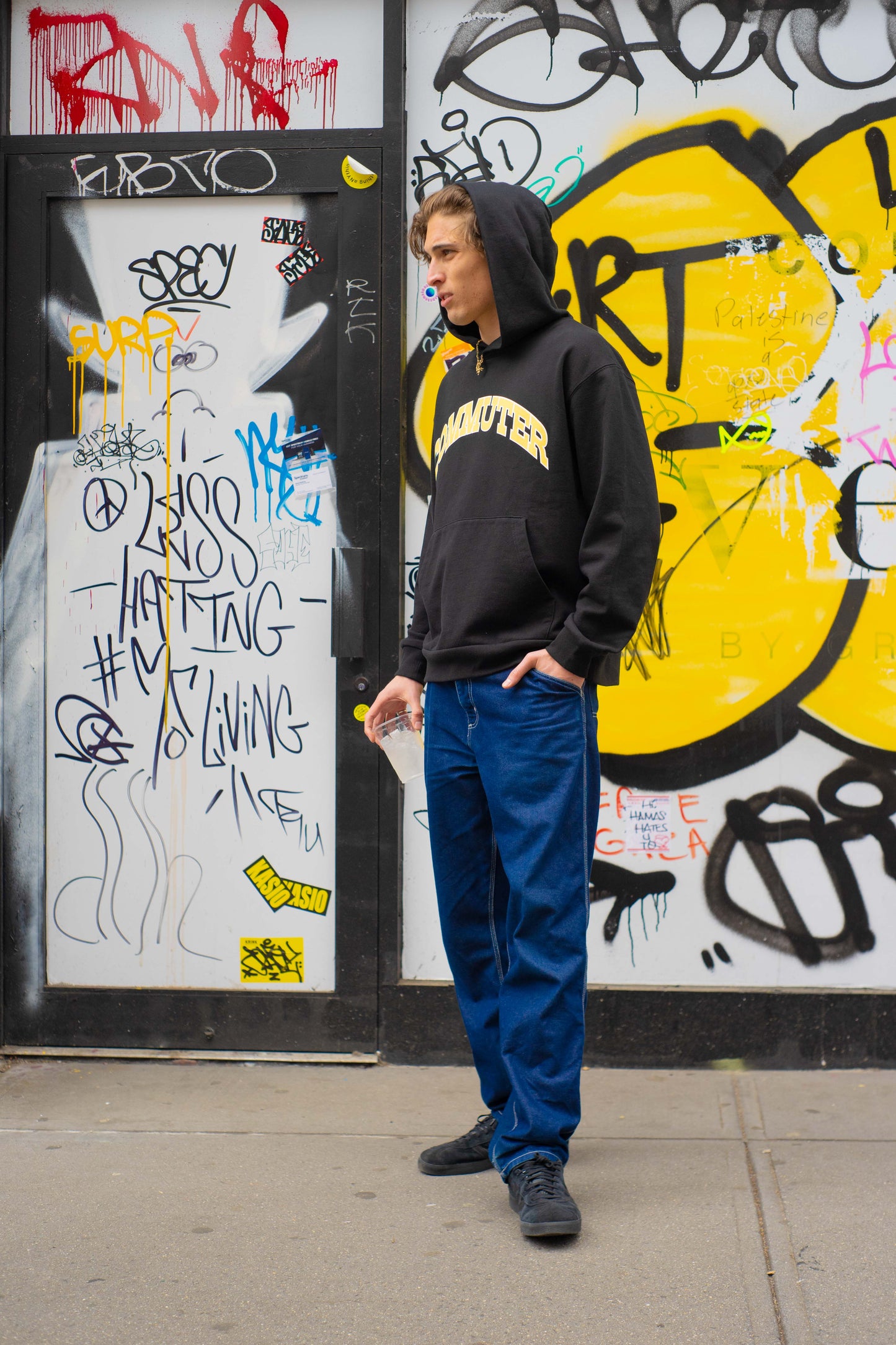 Collegiate Hood - Black/Dull Yellow